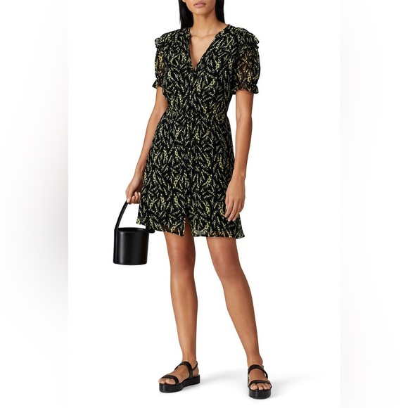 ba&sh LARGE Matcha Floral Print Mini dress - Picture 1 of 7